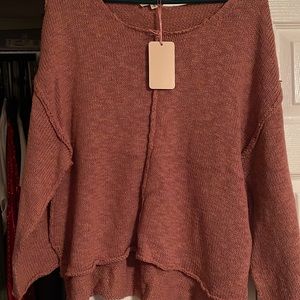 Pink boutique sweater new with tags small
